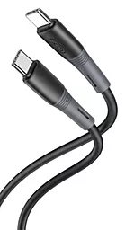 Кабель XO NB-Q226B USB Type-C - Type-C 60w 3a 1м PD cable Black - фото Кабель XO NB-Q226B USB Type-C - Type-C 60w 3a 1м PD cable Black