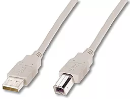 Кабель (шлейф) Digitus USB 2.0 (AM/BM) 1.8m, white (AK-300102-018-E)