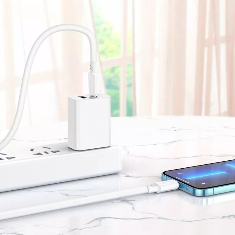 Кабель Borofone BX81 Goodway USB Type-C - Lightning 20w 3a 1м PD сable White - фото 4