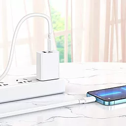 Кабель Borofone BX81 Goodway USB Type-C - Lightning 20w 3a 1м PD сable White - миниатюра 4 Кабель Borofone BX81 Goodway USB Type-C - Lightning 20w 3a 1м PD сable White - миниатюра 4