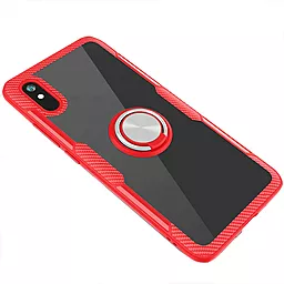Чехол Deen CrystalRing Xiaomi Redmi 9A Clear/Red