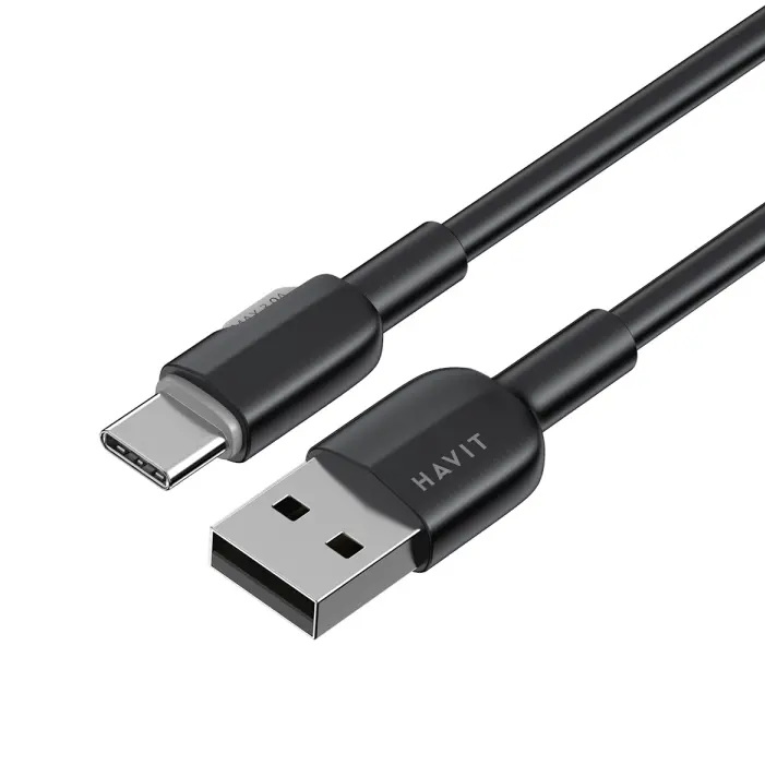 Кабель Havit CB307C USB-A - Type-C 15w 3a 1м cable Black - фото 4