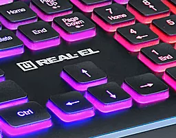 Клавіатура REAL-EL Comfort 8000 Backlit Black USB (EL123100033) - мініатюра 7