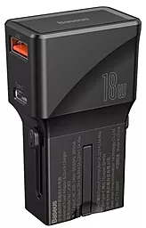 Сетевое зарядное устройство Baseus Universal (4in1) Conversion Plug PPS USB/Type-C 18W Black