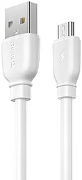 Кабель Remax Suji Pro RC-138m USB-A - micro USB 12w 2.4a 1м cable White - фото Кабель Remax Suji Pro RC-138m USB-A - micro USB 12w 2.4a 1м cable White