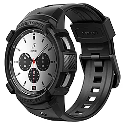 Чехол с ремешком Spigen для Galaxy Watch 4 Classic (42mm) Rugged Armor Pro 2 in 1, Black (ACS03833)