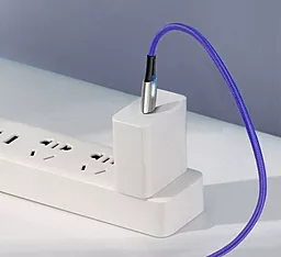 Кабель USB PD Baseus Water Drop-Shaped Lamp 3A USB Type-C - Type-C Cable Purple (CATSD-J05) - миниатюра 3