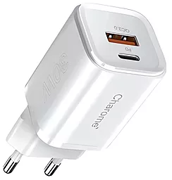 Сетевое зарядное устройство Charome C11 23w PD USB-C/USB-A ports charger white