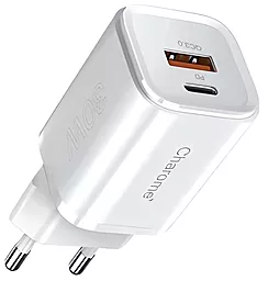 Сетевое зарядное устройство Charome C11 23w PD USB-C/USB-A ports charger white - фото Сетевое зарядное устройство Charome C11 23w PD USB-C/USB-A ports charger white