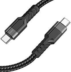 Кабель Hoco U110 USB Type-C - Type-C 60w 3a 1.2м PD cable Black - мініатюра 3 Кабель Hoco U110 USB Type-C - Type-C 60w 3a 1.2м PD cable Black - мініатюра 3