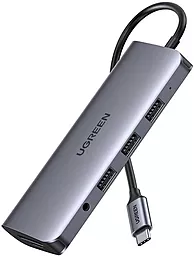 Мультипортовый USB Type-C хаб Ugreen CM179 9-in-1 grey (80133)