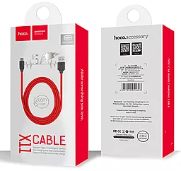 Кабель USB Hoco X11 Fast Charging USB Type-C 5A  White/Red - миниатюра 4