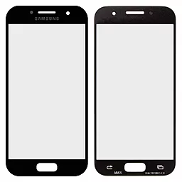 Корпусне скло дисплея Samsung Galaxy A3 A320F, A320Y 2017 (з OCA плівкою) (original) Black - фото Корпусне скло дисплея Samsung Galaxy A3 A320F, A320Y 2017 (з OCA плівкою) (original) Black