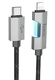 USB PD Кабель Hoco U123 Regent colorful charging 27w 3a USB Type-C - Lightning cable black
