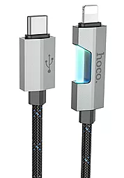 Кабель Hoco U123 Regent colorful charging USB Type-C - Lightning 27w 3a 1м PD сable Black - фото Кабель Hoco U123 Regent colorful charging USB Type-C - Lightning 27w 3a 1м PD сable Black
