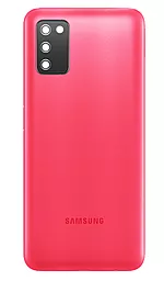 Задняя крышка корпуса Samsung Galaxy A03s A037 со стеклом камеры  Pink