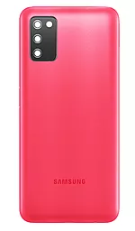 Задняя крышка корпуса Samsung Galaxy A03s A037 со стеклом камеры Pink - фото Задняя крышка корпуса Samsung Galaxy A03s A037 со стеклом камеры Pink