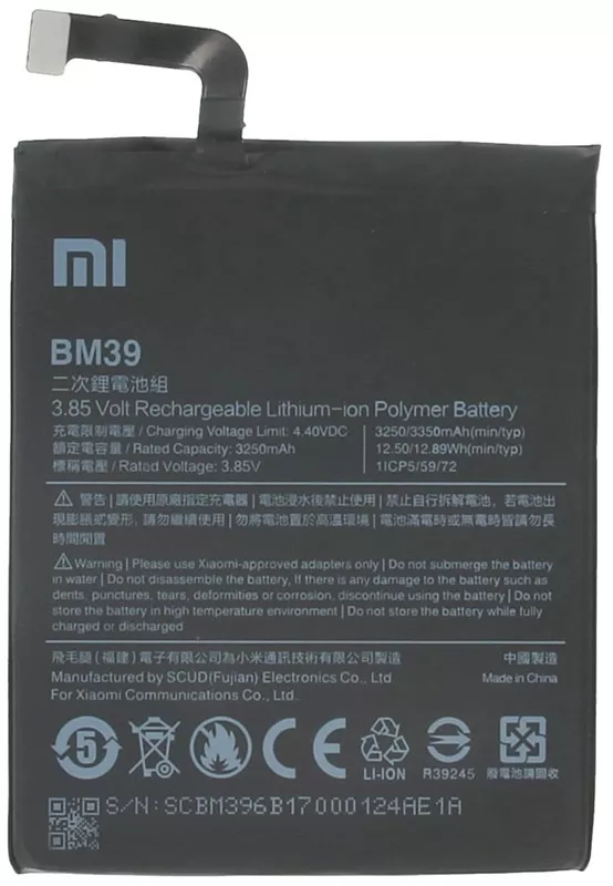 Аккумуляторы для телефона Xiaomi Mi6 фото