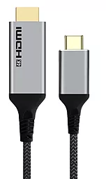 Видеокабель Cablexpert USB Type-C - HDMI v2.0 4k 60hz 1.8m gray (A-CM-HDMIM4K-1.8M)