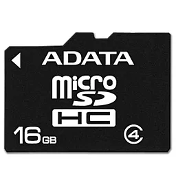 Карта памяти ADATA microSDHC 16GB Class 4 + SD-адаптер (AUSDH16GCL4-RA1) - миниатюра 3