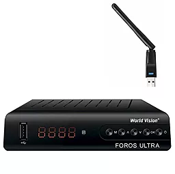 Комплект цифрового ТВ World Vision Foros Ultra + WIFI адаптер - фото Комплект цифрового ТВ World Vision Foros Ultra + WIFI адаптер