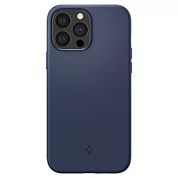 Чехол Spigen для iPhone 13 Pro - Silicone Fit Navy Blue (ACS03285) - миниатюра 2
