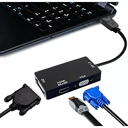 Видео переходник (адаптер) ExtraDigital DisplayPort - HDMI, DVI, VGA (KBV1734) - миниатюра 6