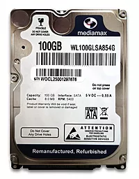 Жорсткий диск для ноутбука Mediamax 100 GB 2.5 (WL100GLSA854G_)