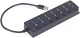 USB хаб Gembird 7-in-1 black (UHB-U3P1U2P6P-01) - фото USB хаб Gembird 7-in-1 black (UHB-U3P1U2P6P-01)