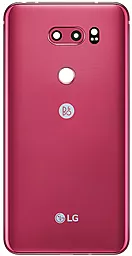 Задняя крышка корпуса LG V30 H930 со стеклом камеры, Original Raspberry Rose - фото Задняя крышка корпуса LG V30 H930 со стеклом камеры, Original Raspberry Rose