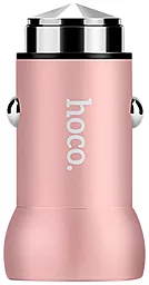 Автомобильное зарядное устройство с быстрой зарядкой Hoco Z4 18w QC2.0 car charger rose gold