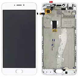 Дисплей Meizu M3 Note (L681H) с тачскрином и рамкой, оригинал, White - фото Дисплей Meizu M3 Note (L681H) с тачскрином и рамкой, оригинал, White