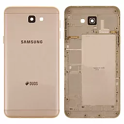 Задняя крышка корпуса Samsung Galaxy J5 Prime G570 со стеклом камеры Gold