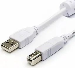 Кабель (шлейф) Atcom AM/BM USB 2.0 5.0м белый (10109) - фото Кабель (шлейф) Atcom AM/BM USB 2.0 5.0м белый (10109)