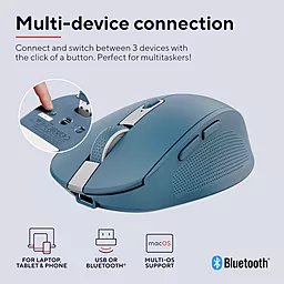 Компьютерная мышка Trust Ozaa Compact Multi-Device Wireless Blue (24934) - миниатюра 9 Компьютерная мышка Trust Ozaa Compact Multi-Device Wireless Blue (24934) - миниатюра 9