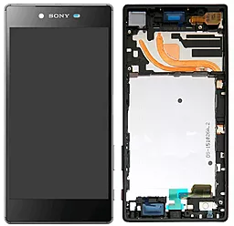 Дисплей Sony Xperia Z5 Premium (E6853) з тачскріном і рамкою, оригінал, Silver