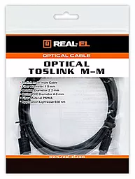 Оптический аудио кабель REAL-EL Toslink М/М Cable 1 м black (EL123500036) - миниатюра 3