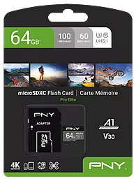 Карта памяти PNY microSDXC PRO Elite 64GB (P-SDU64GV31100PRO-GE) - миниатюра 4
