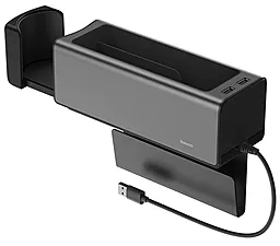 Органайзер в авто BASEUS Deluxe Metal Armrest Console Organizer Black (CRCWH-A01) - фото Органайзер в авто BASEUS Deluxe Metal Armrest Console Organizer Black (CRCWH-A01)