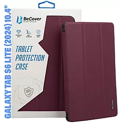 Чехол для планшета BeCover Smart Case для Samsung Galaxy Tab S6 Lite (2024) 10.4" P620/P625/P627 Red Wine (710821) - фото Чехол для планшета BeCover Smart Case для Samsung Galaxy Tab S6 Lite (2024) 10.4" P620/P625/P627 Red Wine (710821)