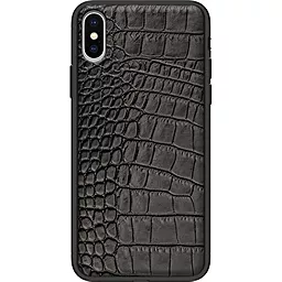 Чехол BoxFace Leather Case Apple iPhone X Crocodile Black (32139-lc4)