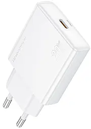 Сетевое зарядное устройство Borofone BN23 Wish 20w GaN PD USB-C fast charger white - фото Сетевое зарядное устройство Borofone BN23 Wish 20w GaN PD USB-C fast charger white
