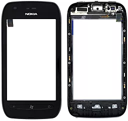 Сенсор (тачскрин) Nokia Lumia 710 with frame (original) Black