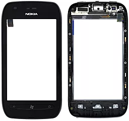 Сенсор (тачскрин) Nokia Lumia 710 with frame (original) Black - фото Сенсор (тачскрин) Nokia Lumia 710 with frame (original) Black