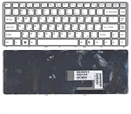 Клавіатура для ноутбуку Sony Vaio (VGN-NW) з рамкою Silver