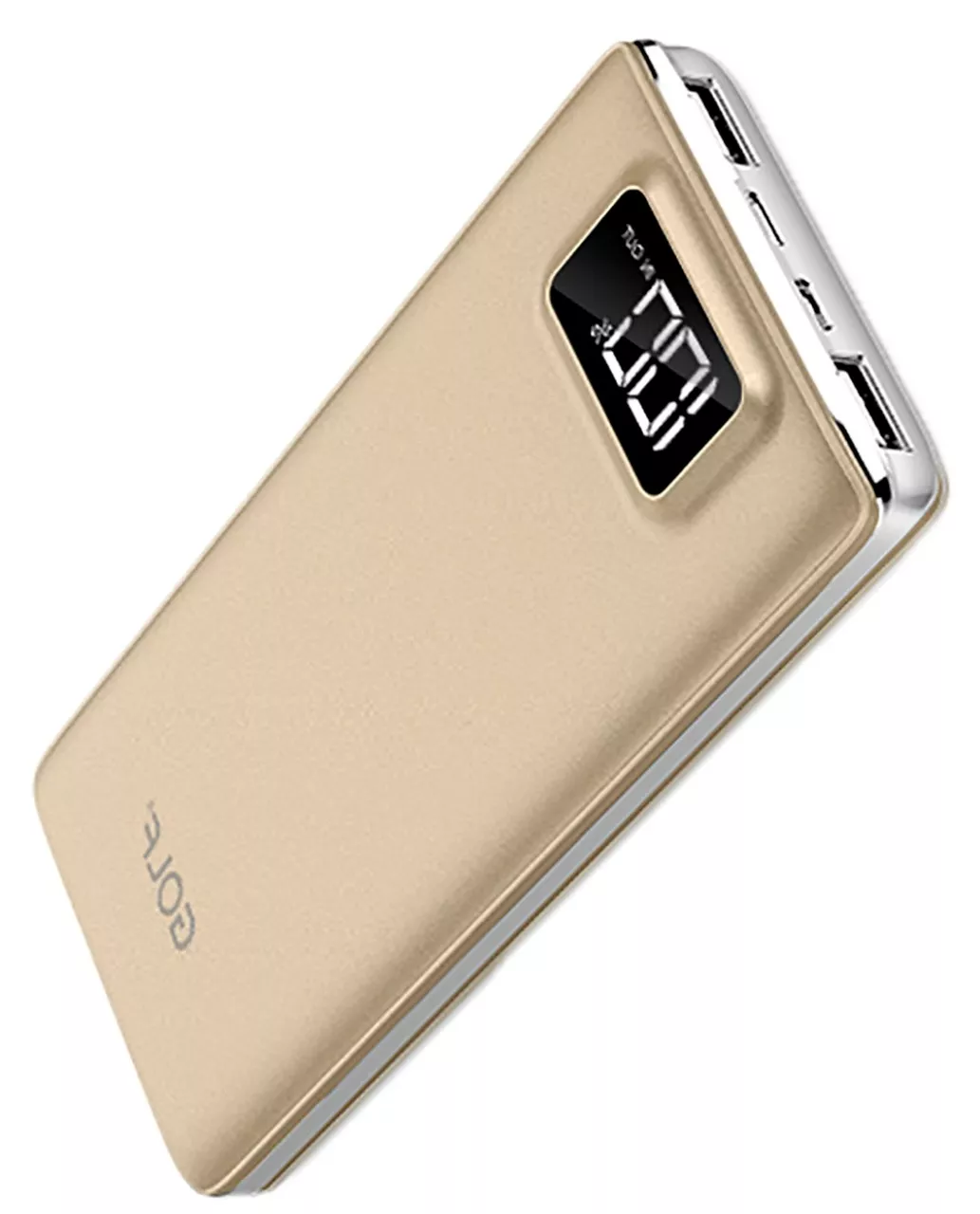 Повербанк GOLF LCD120 12000mah gold - фото 1