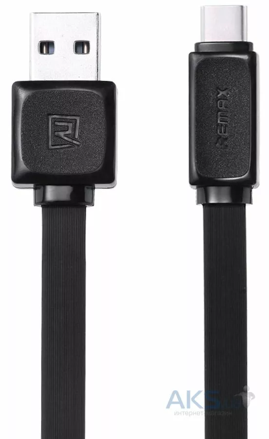 Кабель Remax Fast USB-A - Type-C 12w 2.4a 1м cable Black (RT-C1) - фото 1