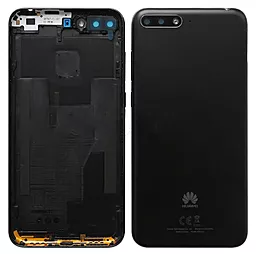 Задняя крышка корпуса Huawei Y6 2018 со стеклом камеры, с логотипом "Huawei" Original Black