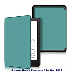 Чехол для планшета BeCover Smart Case для Amazon Kindle Paperwhite 11th Gen. 2021 Dark Green (707204) - фото Чехол для планшета BeCover Smart Case для Amazon Kindle Paperwhite 11th Gen. 2021 Dark Green (707204)