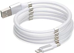 Кабель USB Supercalla Magnetic 12W 2.4A USB Lightning Cable White - миниатюра 2